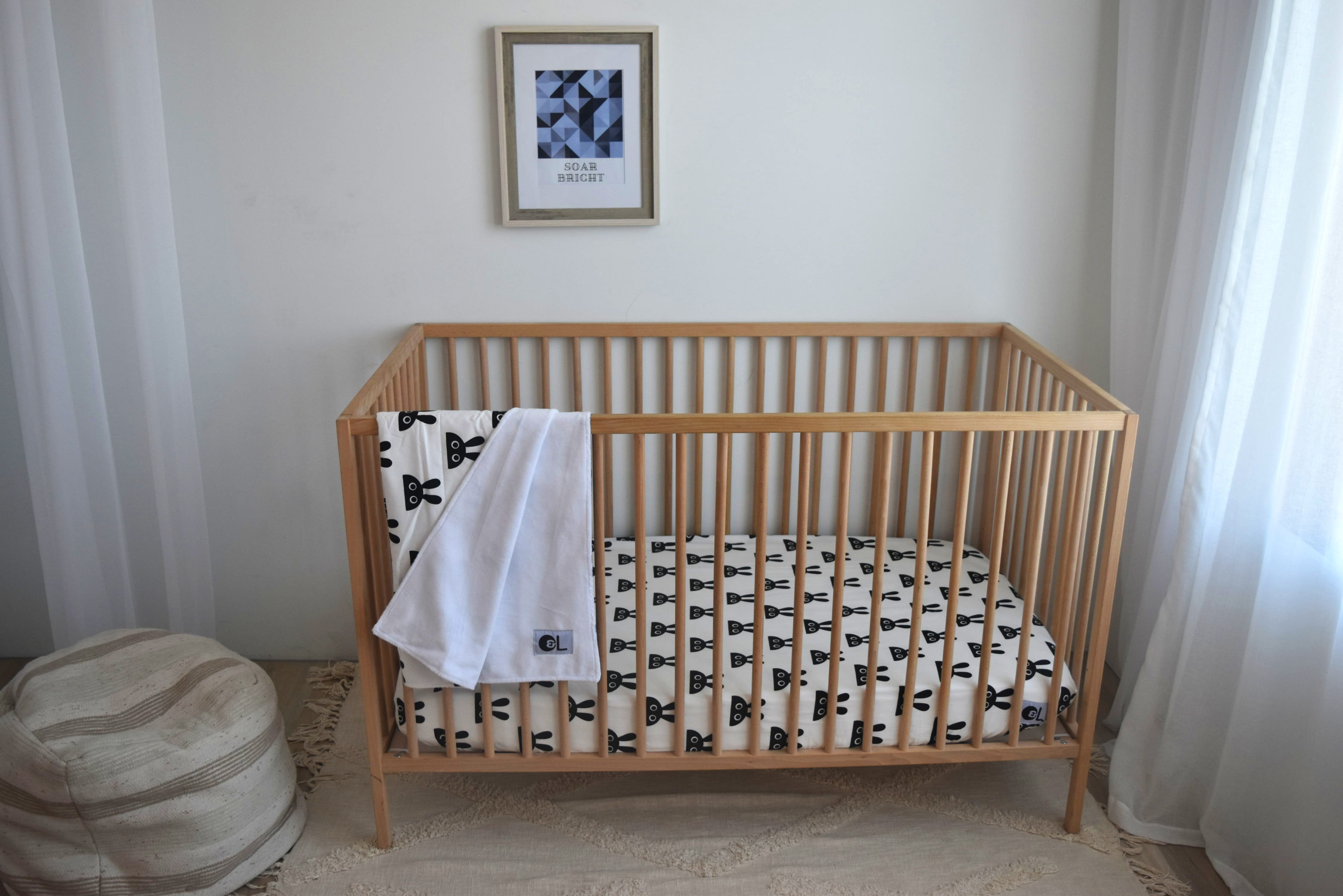 BUNNIES  Rabbit Print Baby Pad Covers , Bedding Sets , Crib Sets